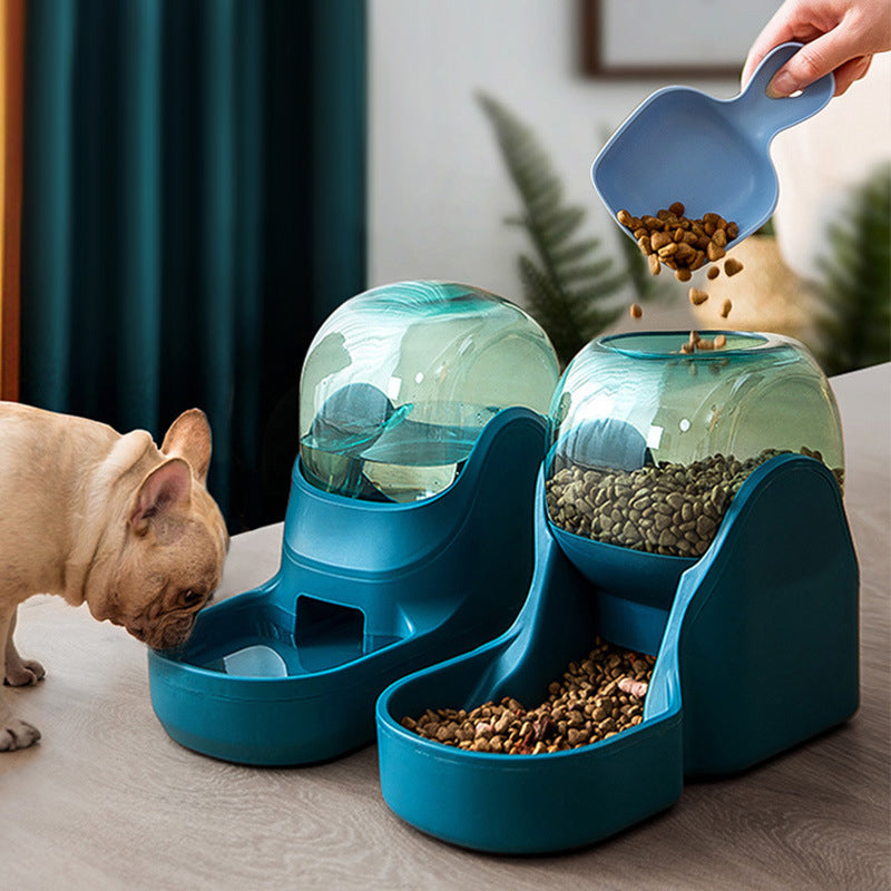 Automatic Pet Drinking Fountain & Feeder