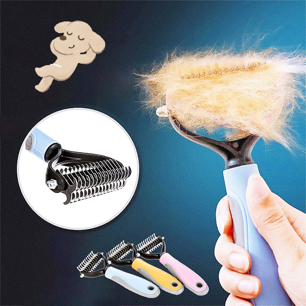 Double-Sided Stainless Pet Brush