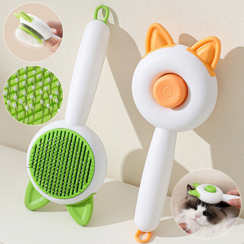 Self-Cleaning Pet Hair Remover Brush
